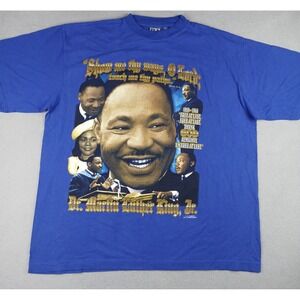 I Have A Dream USA Dr. Martin Luther King Jr Shirt Mens 2XL MLK Graphic Blue 90s